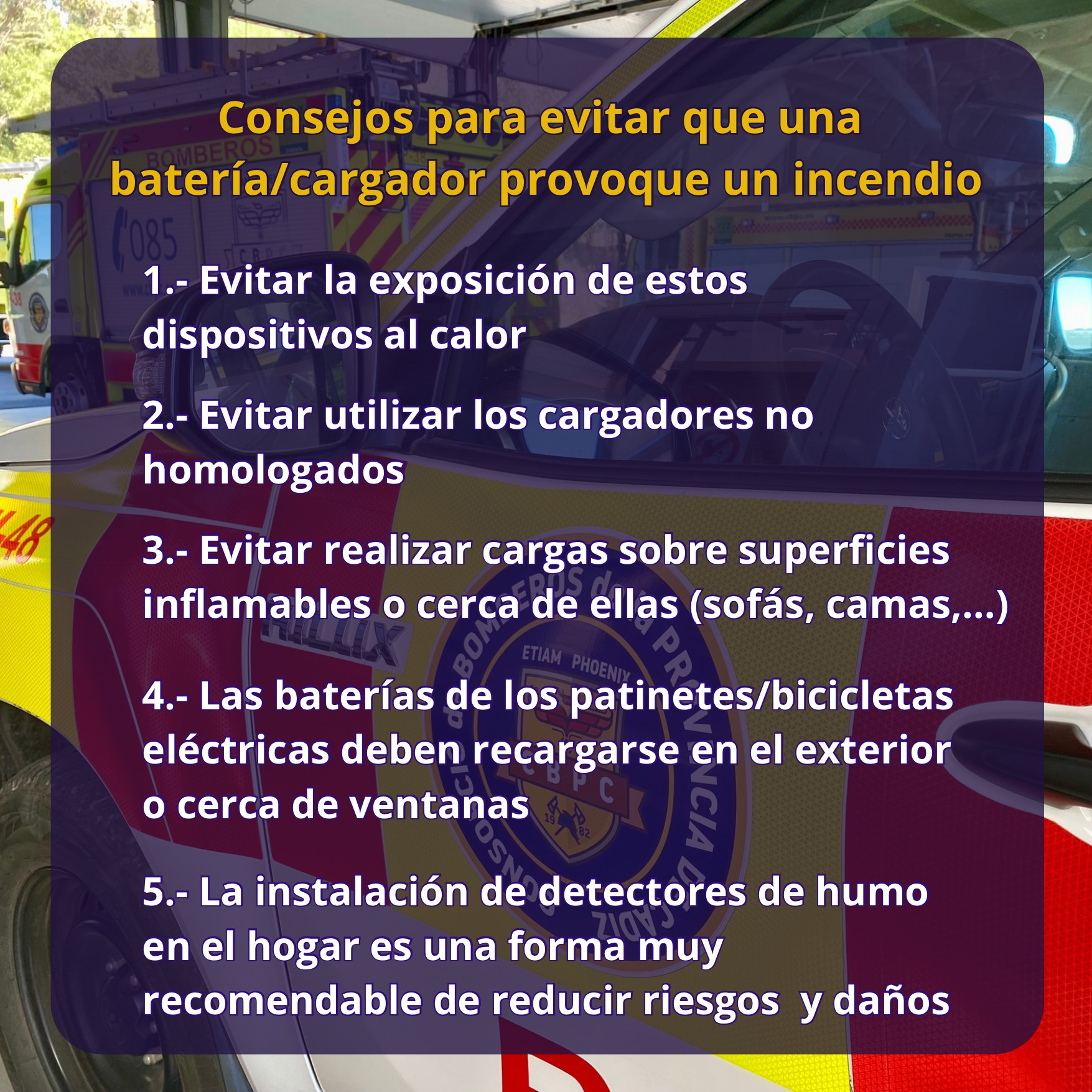 Comunicado del Consorcio de Bomberos de la Provincia de Cádiz 