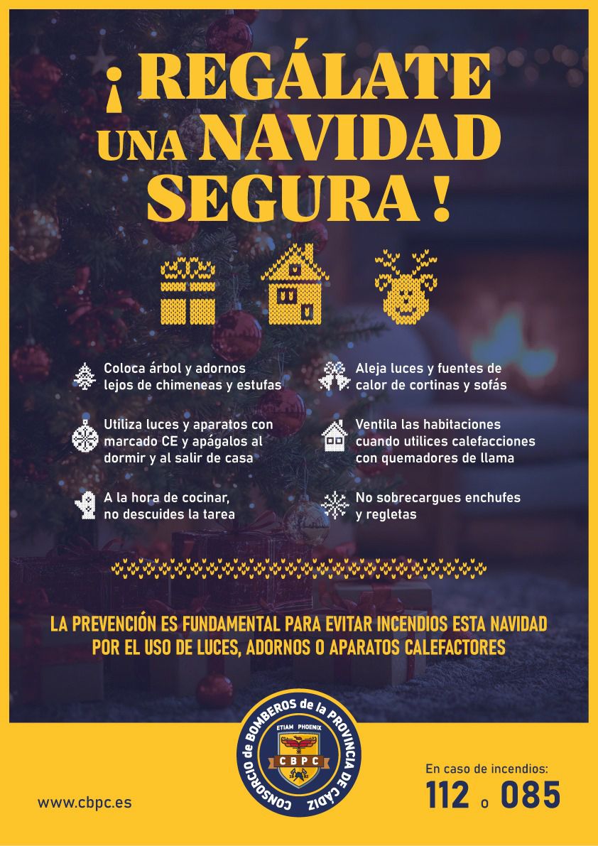 El Consorcio de Bomberos de Cádiz recuerda que la prevención es fundamental para evitar incendios domésticos esta Navidad